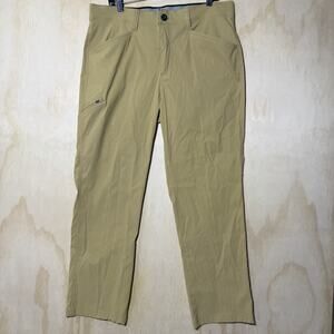 Orvis Stretch Water Repellent Outdoor Hiking Pants Mens 36x30 Khaki Tan